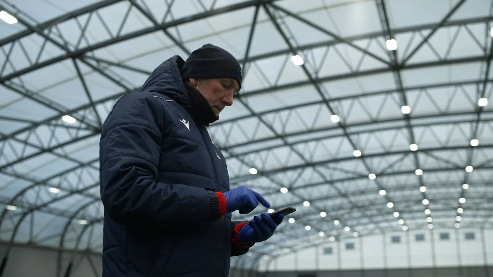 ScribePro Team mobile app being used by clinician at football training session